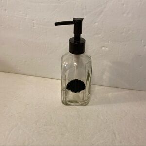 Black Shell Glass Soap Dispenser